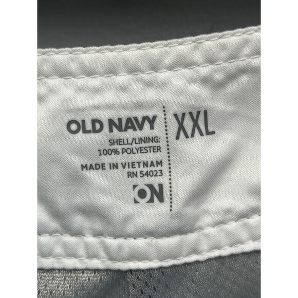 Old Navy Swim Trunks Mens size Shorts 2XL 100% Nylon Mesh Lined Blue Tropical - Picture 4 of 6